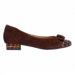NEW L'AMOUR DES PIEDS women's farida leather pump shoes in chocolate brown